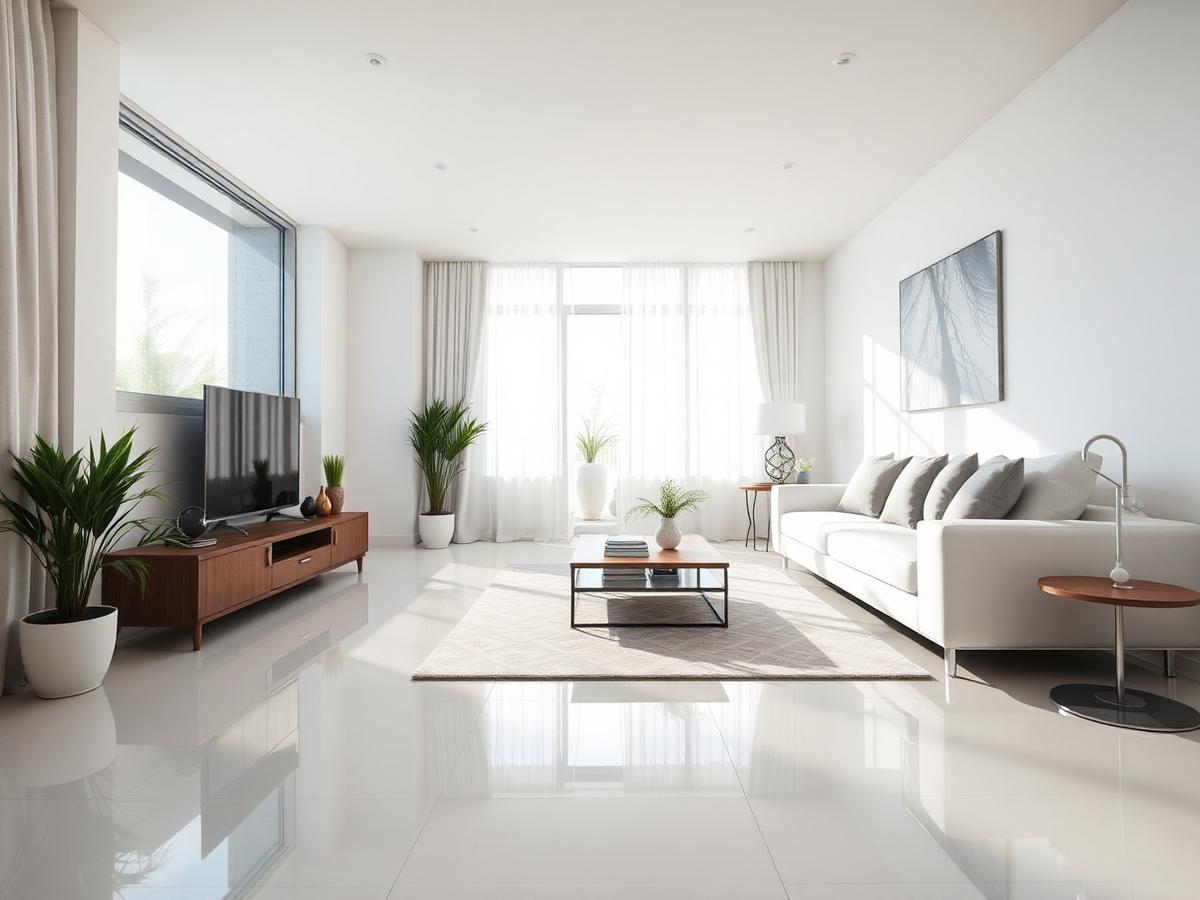 Freshly cleaned living room